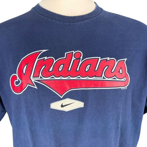 Nike 2006 Cleveland Indians MLB Navy Blue Graphic T-Shirt Mens XL - Picture 1 of 10